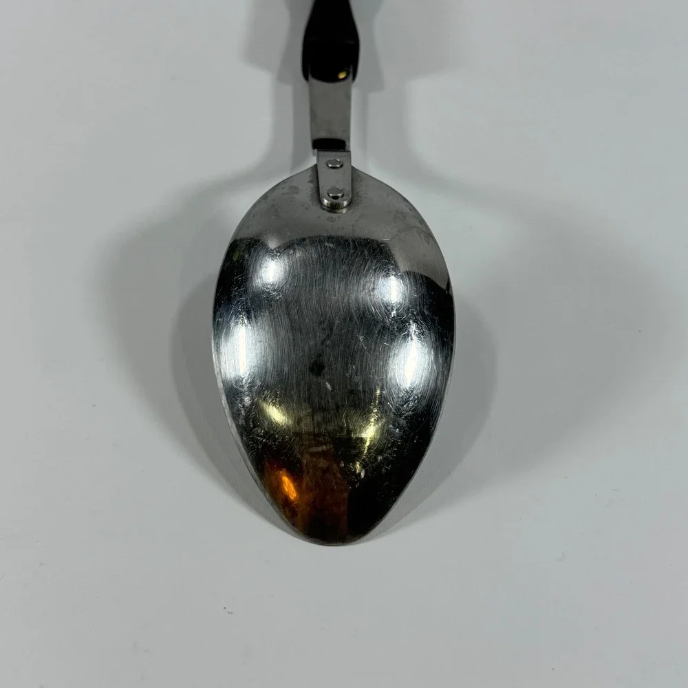 Cutco 17 KD Serving Spoon Brown Swirl Handle Stainless Steel Basting Utensil USA